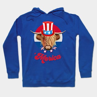 Highland Cow 'Merica Hoodie